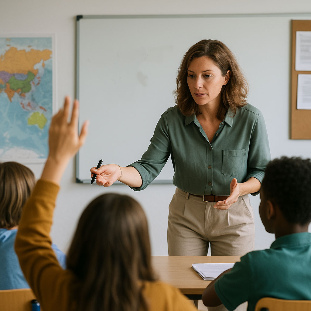 Teachers' Pension - teaching in class'